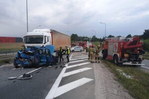 04.07.2025. Chęciny. Wypadek / Fot. Straż Pożarna