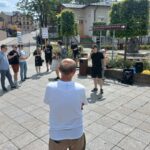 26.07.2025. Kielce. ,,Stop rasizmowi - migranci mile widziani!” / Fot. Piotr Sawa - Radio Kielce