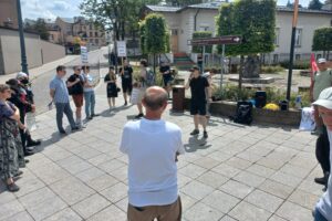 26.07.2025. Kielce. ,,Stop rasizmowi - migranci mile widziani!” / Fot. Piotr Sawa - Radio Kielce