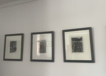 Miejsko-Gminny Ośrodek Kultury w Koprzywnicy. Wystawa linorytów / Fot. Grażyna Szlęzak - Radio Kielce