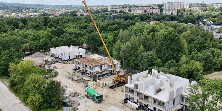 Starachowice. Budowa bloków komunalnych przy ul. Polnej / Fot. UM Starachowice