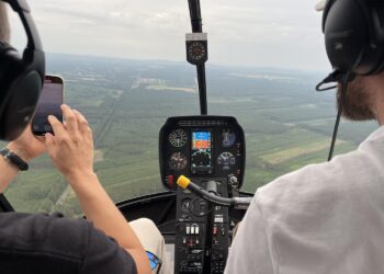 W weekendy Sielpię można podziwiać z lotu ptaka