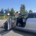 21.07.2025. Kielce. Wypadek ul. Krakowska / Fot. Dionizy Krawczyński - Radio Kielce