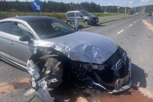 21.07.2025. Kielce. Wypadek ul. Krakowska / Fot. Dionizy Krawczyński - Radio Kielce