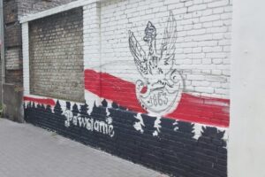 29.08.2025. Ostrowiec Świętokrzyski. Mural poświęcony bohaterom powstania styczniowego / Fot. Anna Głąb - Radio Kielce