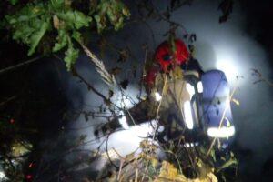 12.08.2025. Kielce. Ul. Wschodnia. Pożar altany ogrodowej / Fot. Straż Pożarna
