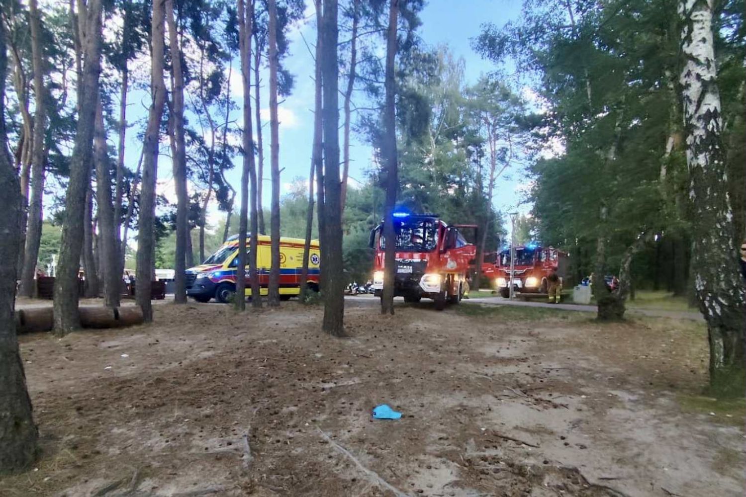 20.08.2025. Cedzyna. Akcja ratunkowa / Fot. Policja