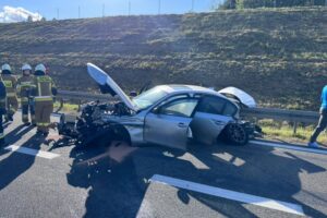 24.08.2025. Suchedniów. Wypadek / Fot. PSP Skarżysko-Kamienna