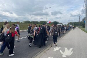 04.08.2025. Sandomierz. Pielgrzymka na Jasną Górę / Fot. Grażyna Szlęzak - Radio Kielce
