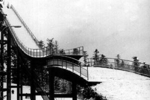 Kielce. Pakosz. Lata 1969-1972. Skocznia narciarska / źródło: fotopolska.eu