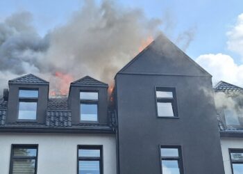 16.08.2025. Starachowice. Pożar hotelu Senator / Fot. Komenda Wojewódzka PSP