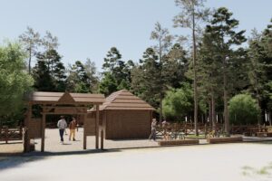 Wizualizacja zmodernizowanej galerii widokowej na Łysej Górze / źródło: Świętokrzyski Park Narodowy - Facebook