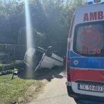 12.08.2025. Ożarów. Wypadek / Fot. OSP Ożarów