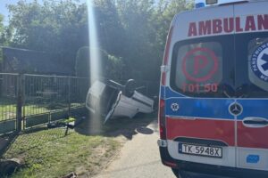 12.08.2025. Ożarów. Wypadek / Fot. OSP Ożarów