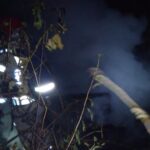 12.08.2025. Kielce. Ul. Wschodnia. Pożar altany ogrodowej / Fot. Straż Pożarna