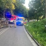 16.08.2025. Kurozwęki. Wypadek / Fot. KP PSP Staszów