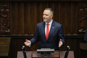 06.08.2025. Warszawa Uroczyste zaprzysiężenie prezydenta RP Karola Nawrockiego przed Zgromadzeniem Narodowym / Fot. PAP/Paweł Supernak