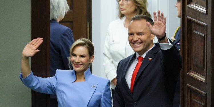 06.08.2025. Warszawa Uroczyste zaprzysiężenie prezydenta RP Karola Nawrockiego przed Zgromadzeniem Narodowym / Fot. PAP/Paweł Supernak