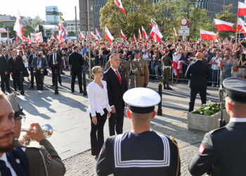 06.08.2025. Warszawa. Uroczystość zaprzysiężenia Prezydenta RP Karola Nawrockiego / Fot. PAP/Albert Zawada