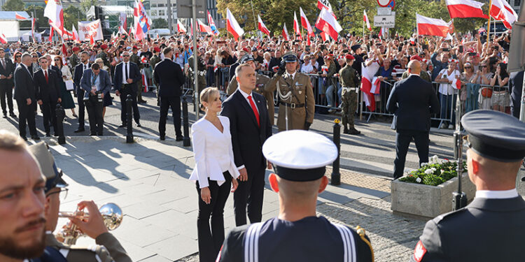 06.08.2025. Warszawa. Uroczystość zaprzysiężenia Prezydenta RP Karola Nawrockiego / Fot. PAP/Albert Zawada
