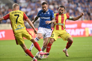 16.08.2025. Poznań. Mecz Lech Poznań - Korona Kielce / Fot. PAP/Jakub Kaczmarczyk
