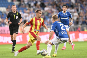 16.08.2025. Poznań. Mecz Lech Poznań - Korona Kielce / Fot. PAP/Jakub Kaczmarczyk