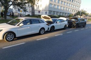 11.08.2025. Kielce. Ul. Sandomierska. Wypadek / Fot. Policja