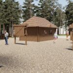 Wizualizacja zmodernizowanej galerii widokowej na Łysej Górze / źródło: Świętokrzyski Park Narodowy - Facebook