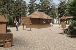 Wizualizacja zmodernizowanej galerii widokowej na Łysej Górze / źródło: Świętokrzyski Park Narodowy - Facebook