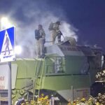 12.08.2025. Śladków Mały. Pożar kombajnu / Fot. Straż Pożarna