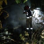 12.08.2025. Kielce. Ul. Wschodnia. Pożar altany ogrodowej / Fot. Straż Pożarna