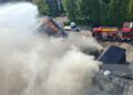 16.08.2025. Starachowice. Pożar hotelu Senator / Fot. Ratownictwo Powiatu Ostrowieckiego