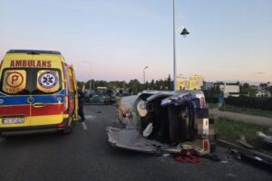24.08.2025. Staszów. Wypadek / Fot. KP PSP Staszów