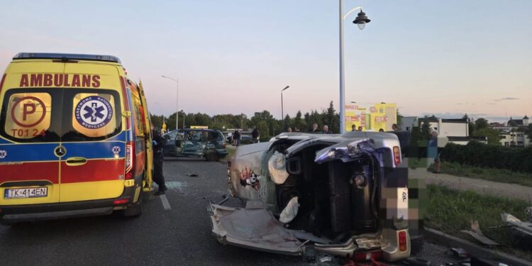 24.08.2025. Staszów. Wypadek / Fot. KP PSP Staszów