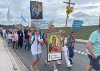 04.08.2025. Sandomierz. Pielgrzymka na Jasną Górę / Fot. Grażyna Szlęzak - Radio Kielce