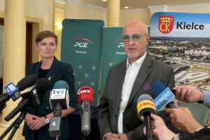 21.08.2025. Kielce. Konferencja prasowa i podpisanie umowy intencyjnej pomiędzy miastem Kielce, PGE / Fot. Marcin Marszałek - Radio Kielce