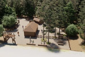 Wizualizacja zmodernizowanej galerii widokowej na Łysej Górze / źródło: Świętokrzyski Park Narodowy - Facebook