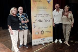 Busko-Zdrój. XI Międzynarodowy Konkurs Wokalny „Bella Voce” w Busku-Zdroju. Na zdjęciu (od lewej): prof. Roma Owsińska, prof. Piotr Kusiewicz, prof. Mariusz Kwiecień i prof. prof. Grażyna Flicińska-Panfil / Fot. Dorota Klusek - Radio Kielce