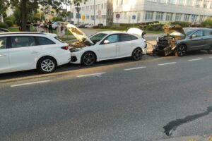 11.08.2025. Kielce. Ul. Sandomierska. Wypadek / Fot. Policja