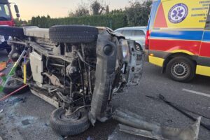 24.08.2025. Staszów. Wypadek / Fot. KP PSP Staszów