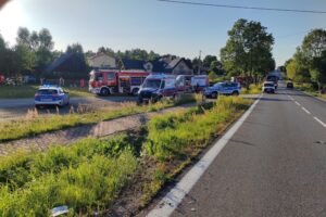 11.08.2025. Młynek. Wypadek / źródło: PSP Starachowice