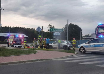 21.08.2025. Zagnańsk. Wypadek / Fot. Angelika Rejnowicz - Radio Kielce