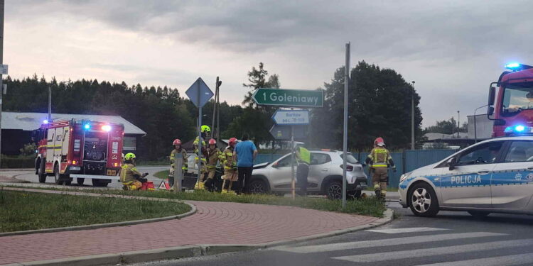 21.08.2025. Zagnańsk. Wypadek / Fot. Angelika Rejnowicz - Radio Kielce