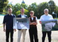 20.08.2025. Kielce. Ul. Szczecińska. Konferencja nt. budowy wielofunkcyjnego kompleksu sportowego na terenie dawnego boiska / Fot. Wiktor Taszłow - Radio Kielce