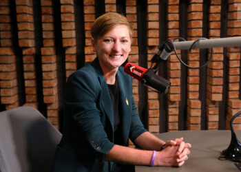 21.08.2025. Radio Kielce. Rozmowa Dnia. Na zdjęciu: Agata Wojda - prezydent Kielc / Fot. Wiktor Taszłow - Radio Kielce
