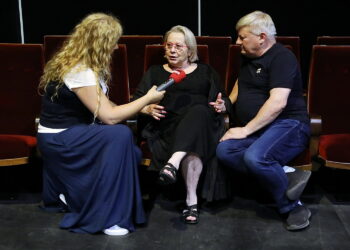 22. 08.2025. Kielce. Próba przed nowym spektaklem teatru TeTaTeT / Fot. Wiktor Taszłow - Radio Kielce