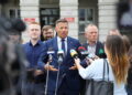 25.08.2025. Kielce. Konferencja członków byłych struktur miejskich Nowej Lewicy / Fot. Wiktor Taszłow - Radio Kielce