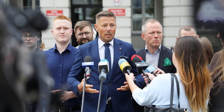 25.08.2025. Kielce. Konferencja członków byłych struktur miejskich Nowej Lewicy / Fot. Wiktor Taszłow - Radio Kielce