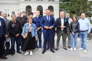 25.08.2025. Kielce. Konferencja członków byłych struktur miejskich Nowej Lewicy / Fot. Wiktor Taszłow - Radio Kielce