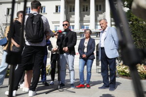 26.05.2025. Kielce. Konferencja Koalicji Obywatelskiej / Fot. Wiktor Taszłow - Radio Kielce
